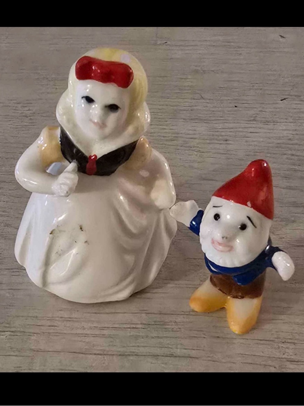 VTG Bone China Miniature Snow White & Dwarf Figurine Set Japan